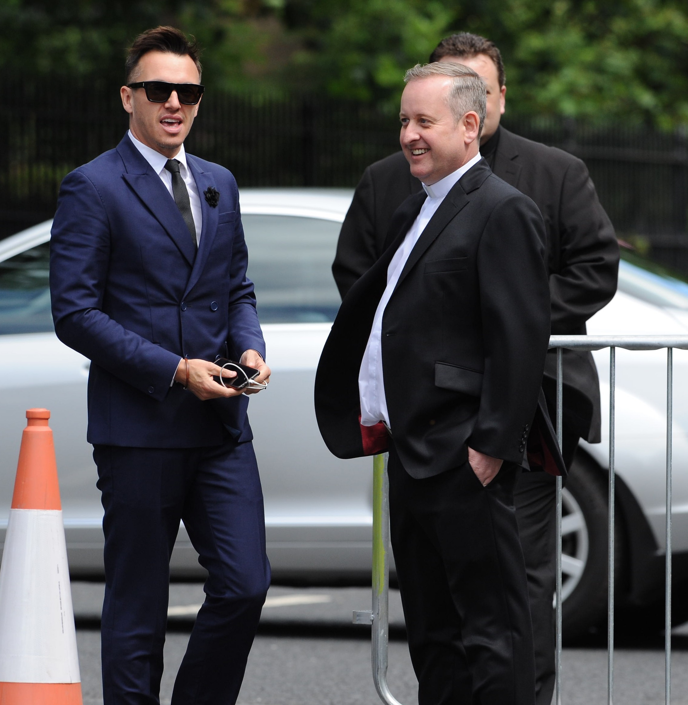 Dermott Donnelly at Dec's wedding in a suit