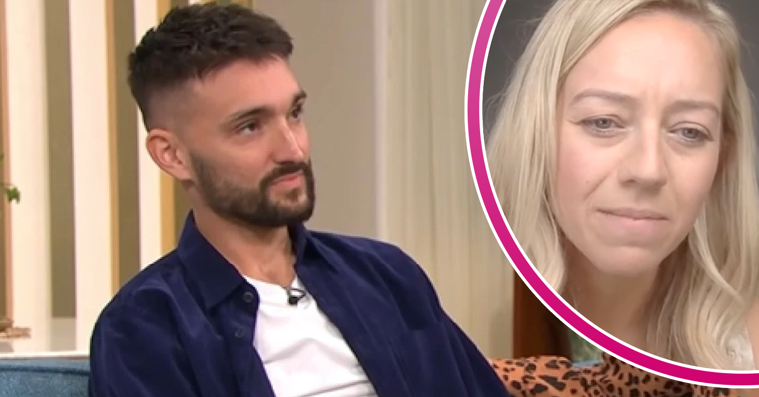 Kelsey Parker looking sad and Tom Parker on This Morning