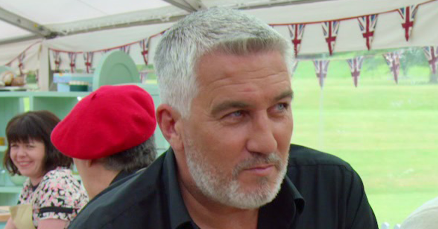 Paul Hollywood smiling on Bake Off