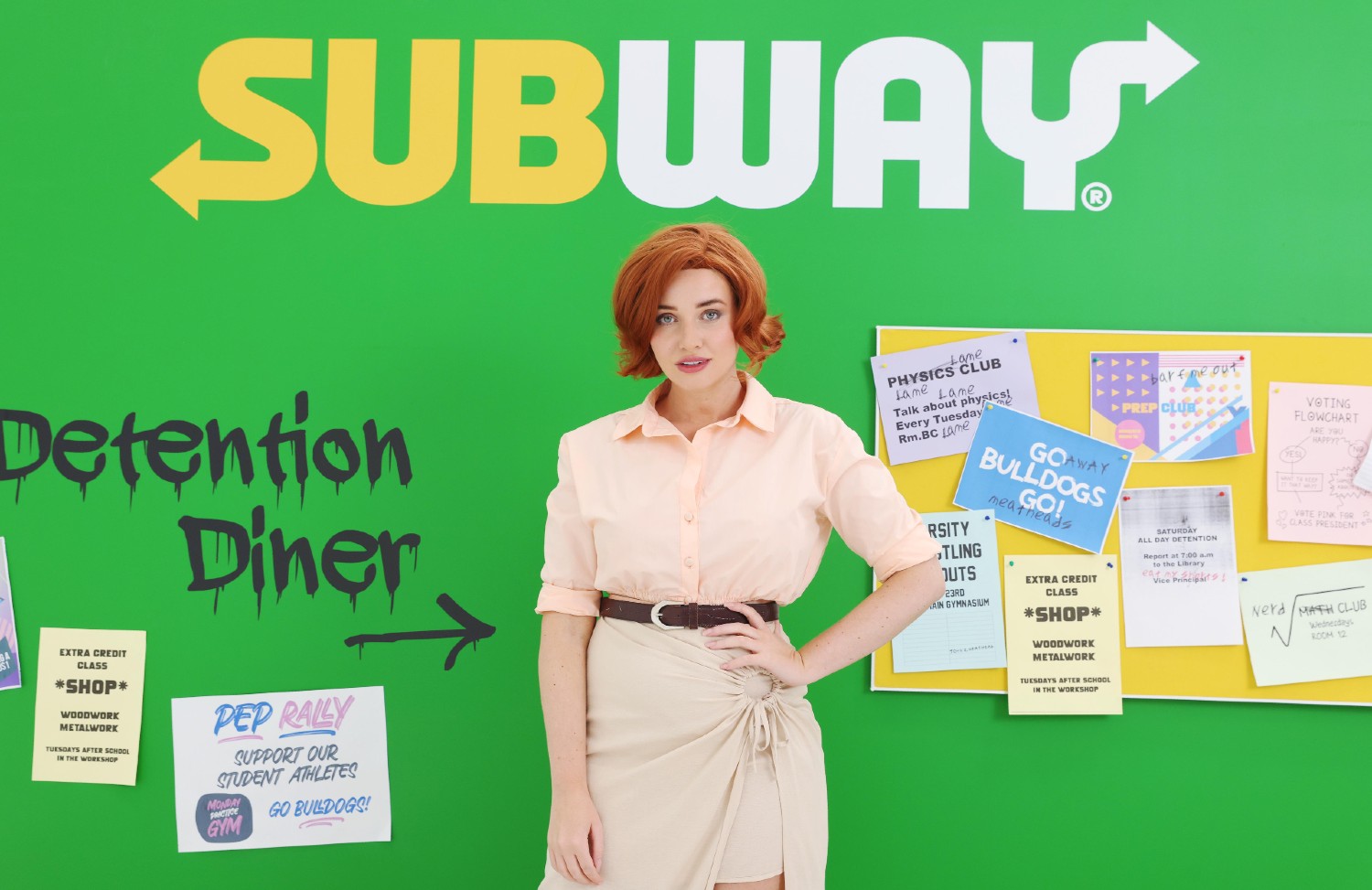 Amy Hart dressed as a character from The Breakfast Club