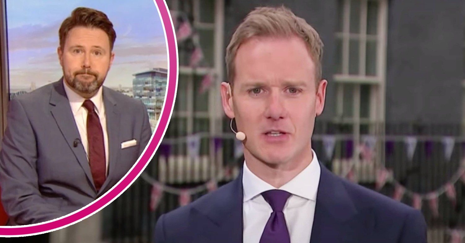 Jon Kay looks nonplussed on BBC Breakfast while Dan Walker presents to camera