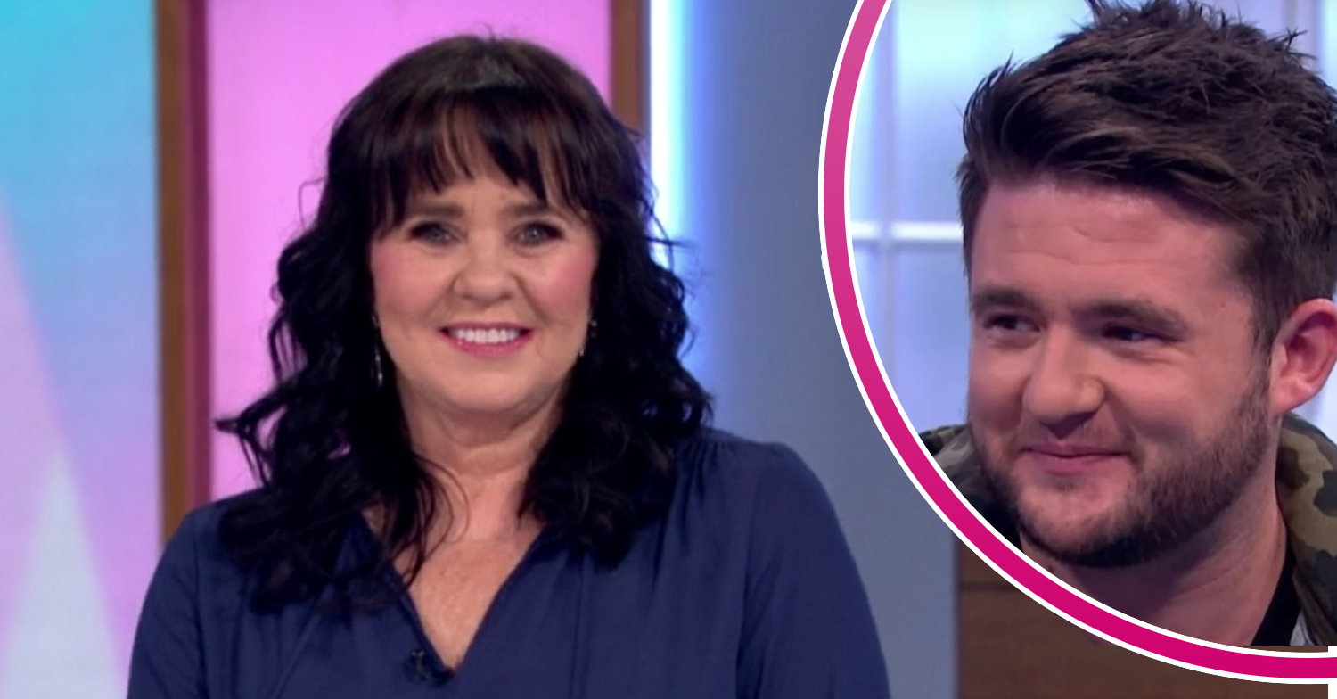 Coleen Nolan smiling on Loose Women and her son Shane Jr