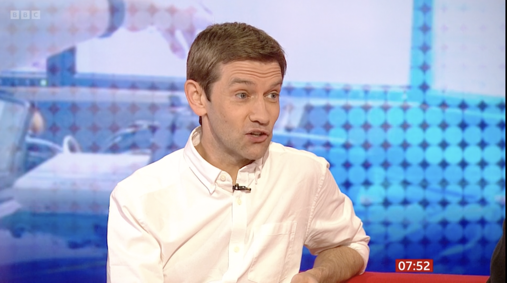 Nick Leather appearing on BBC Breakfast