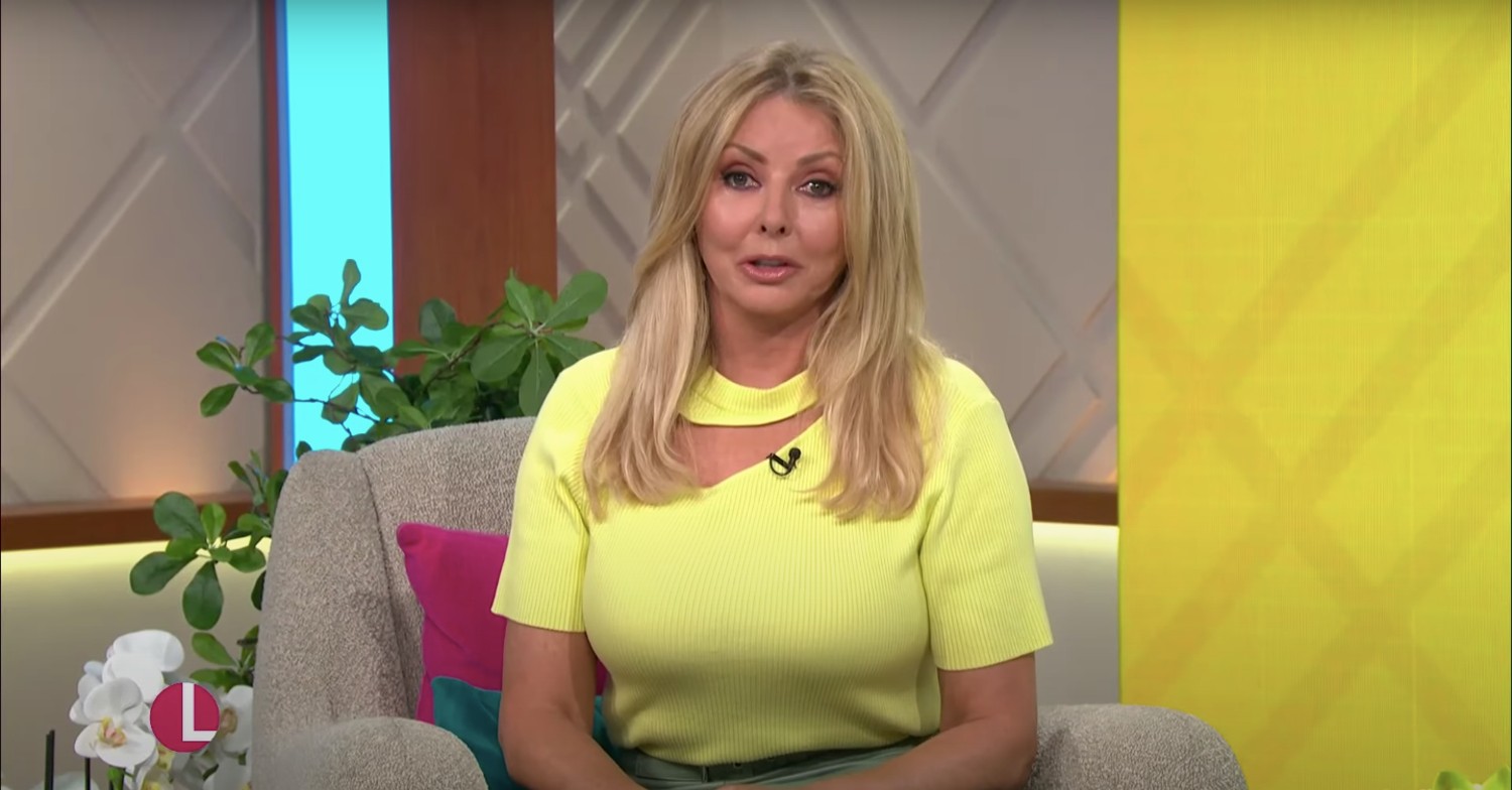 Carol Vorderman wearing yellow on Lorraine