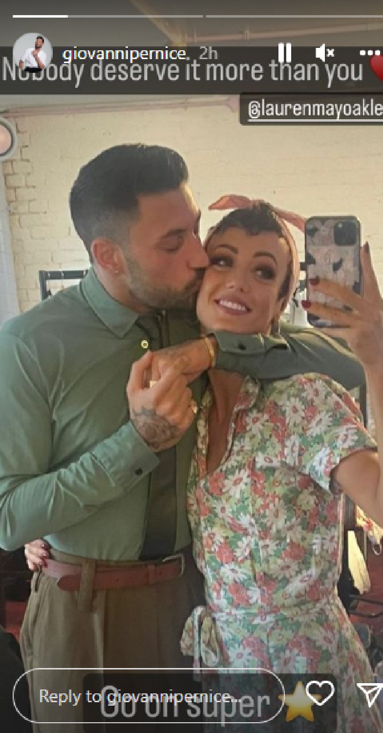 Strictly star Giovanni Pernice kisses Lauren Oakley in Instagram photo