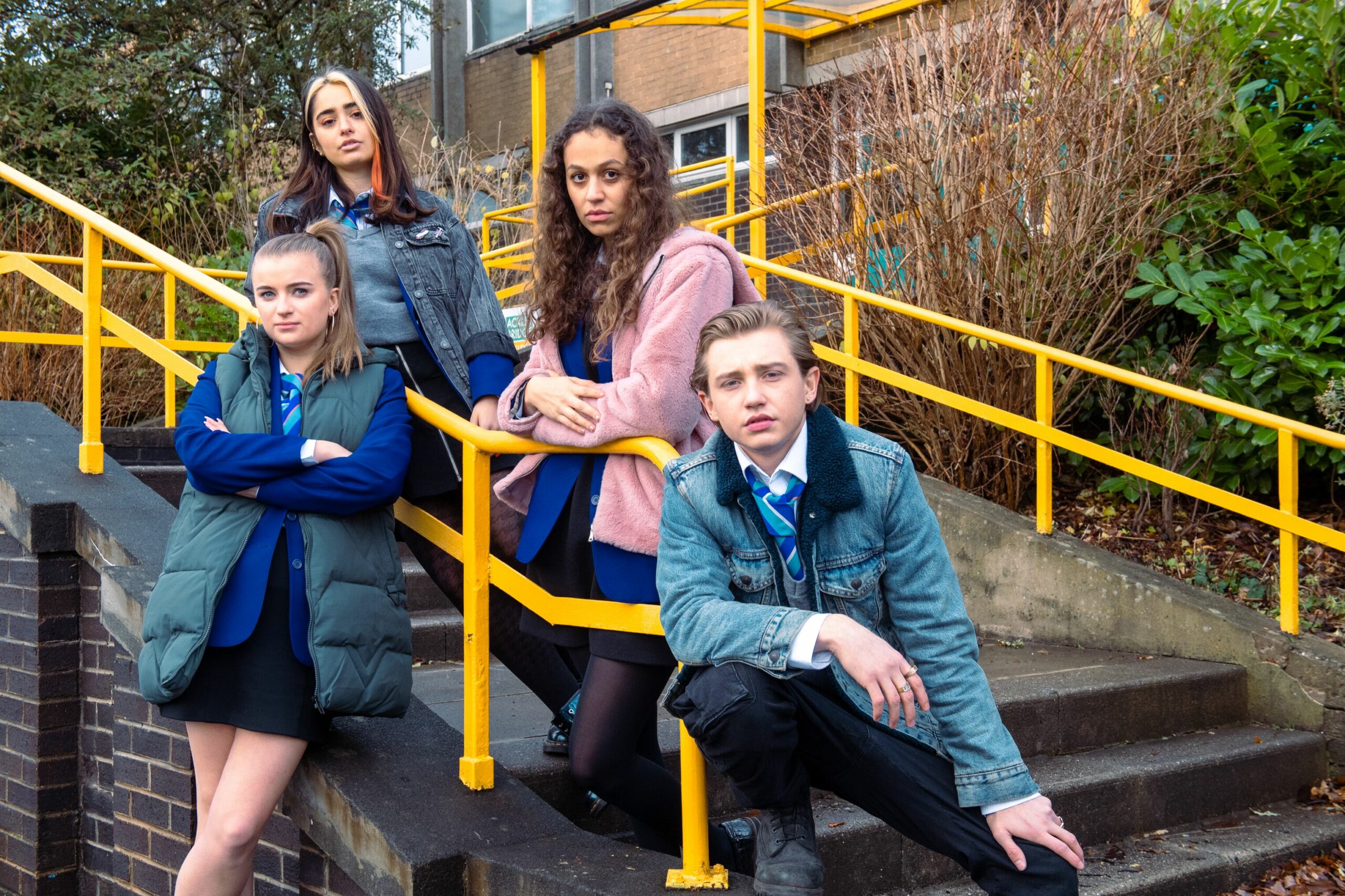 Queenie (JASMINE PAYNE), Fizza (Yasmin Al-Khudhairi), Kayla Afzal (Robyn Cara), Johnny (Ryan Dean)