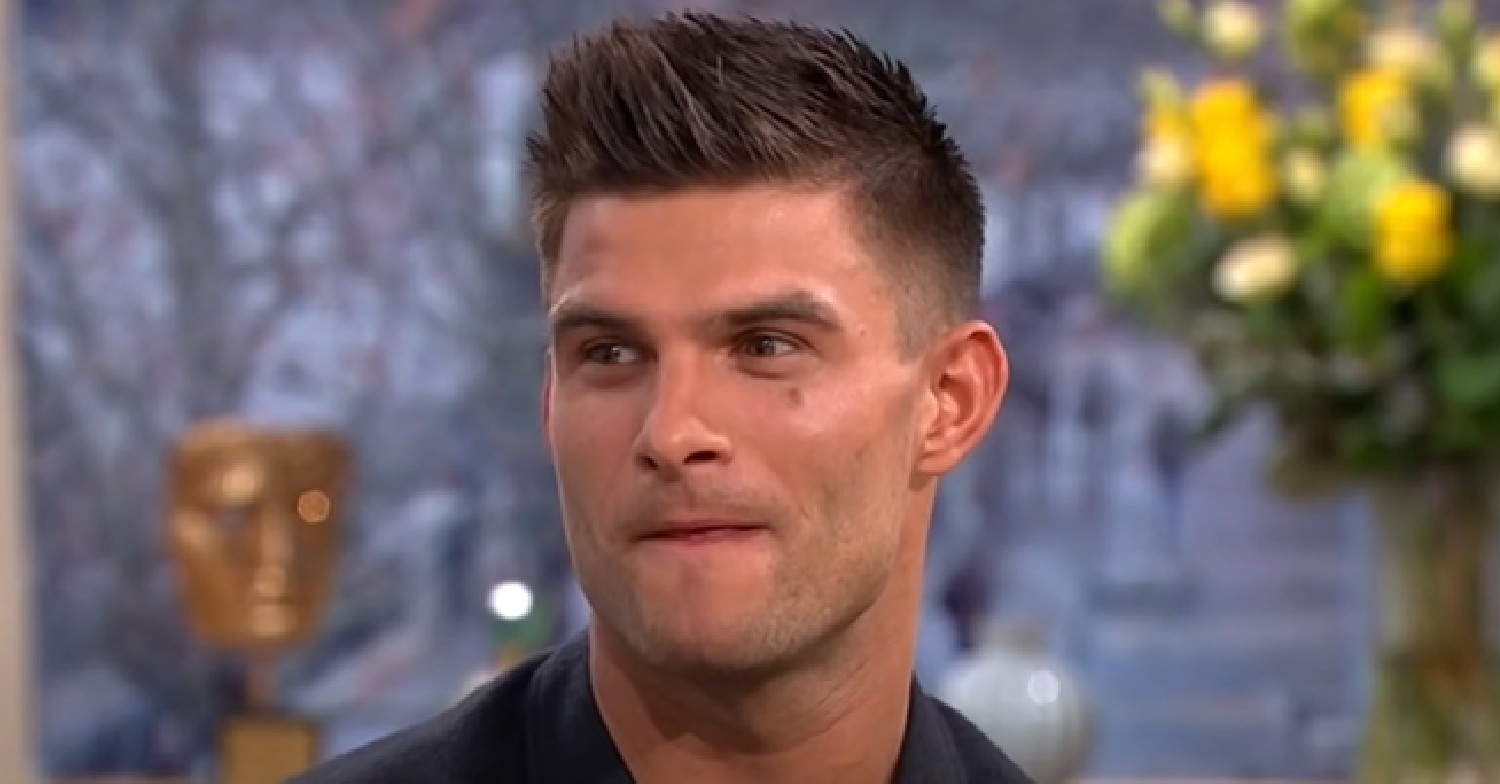 Strictly dancer Aljaz Skorjanec biting his lip on This Morning