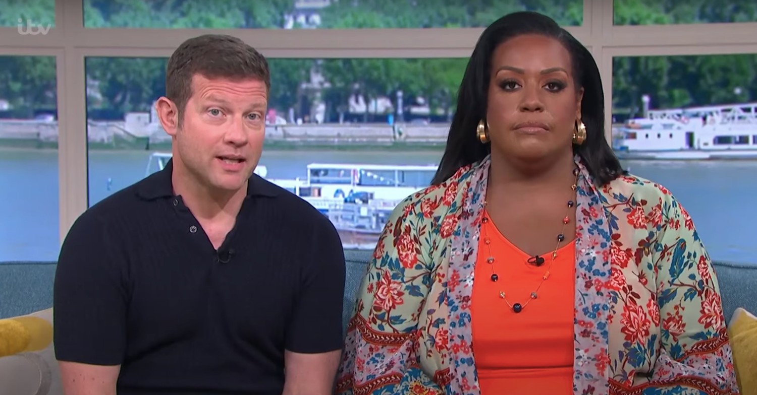 Alison Hammond and Dermot O'Leary look serious as they host This Morning today