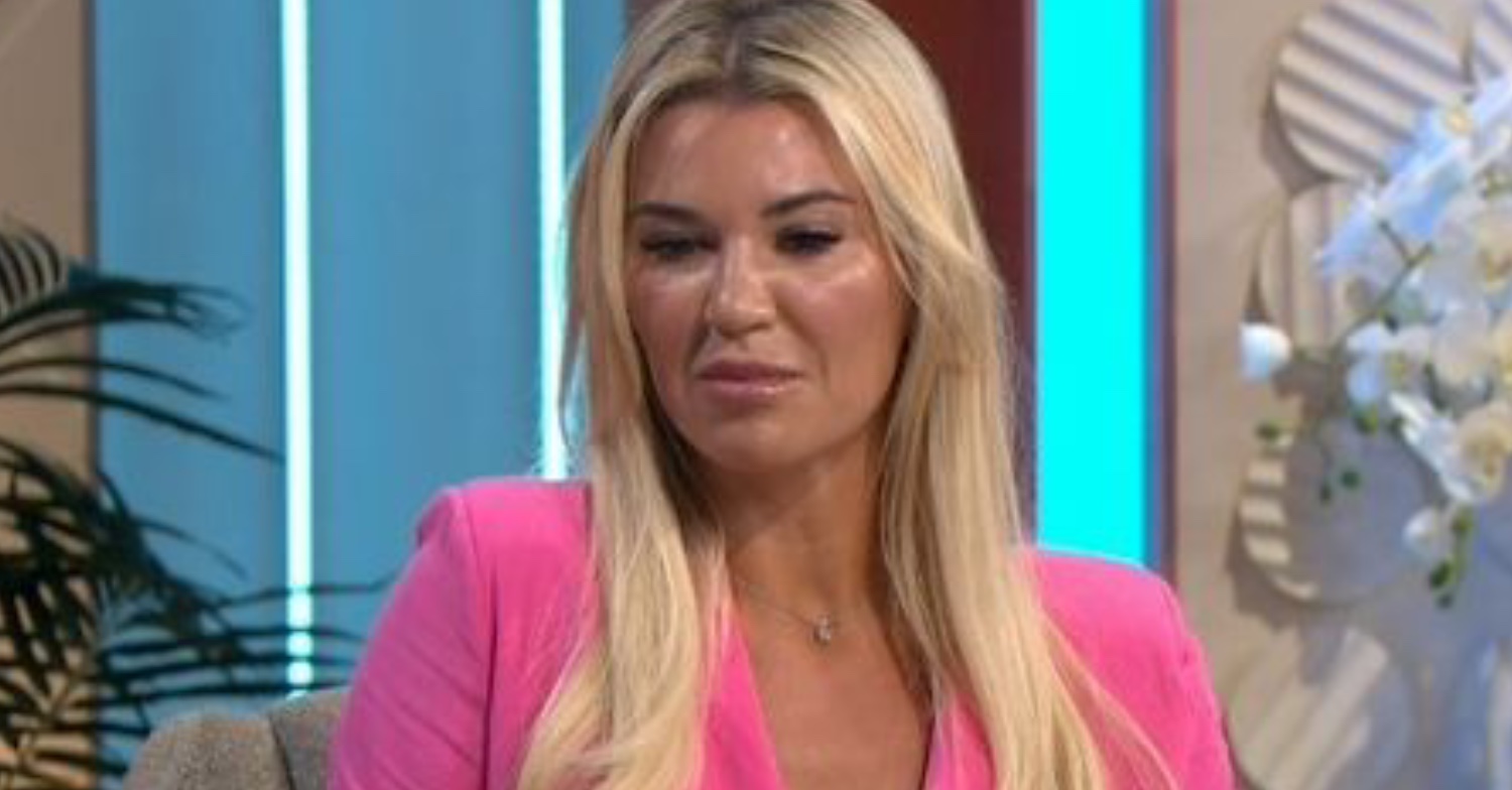 Christine McGuinness being interviewed by Carol Vorderman on Lorraine