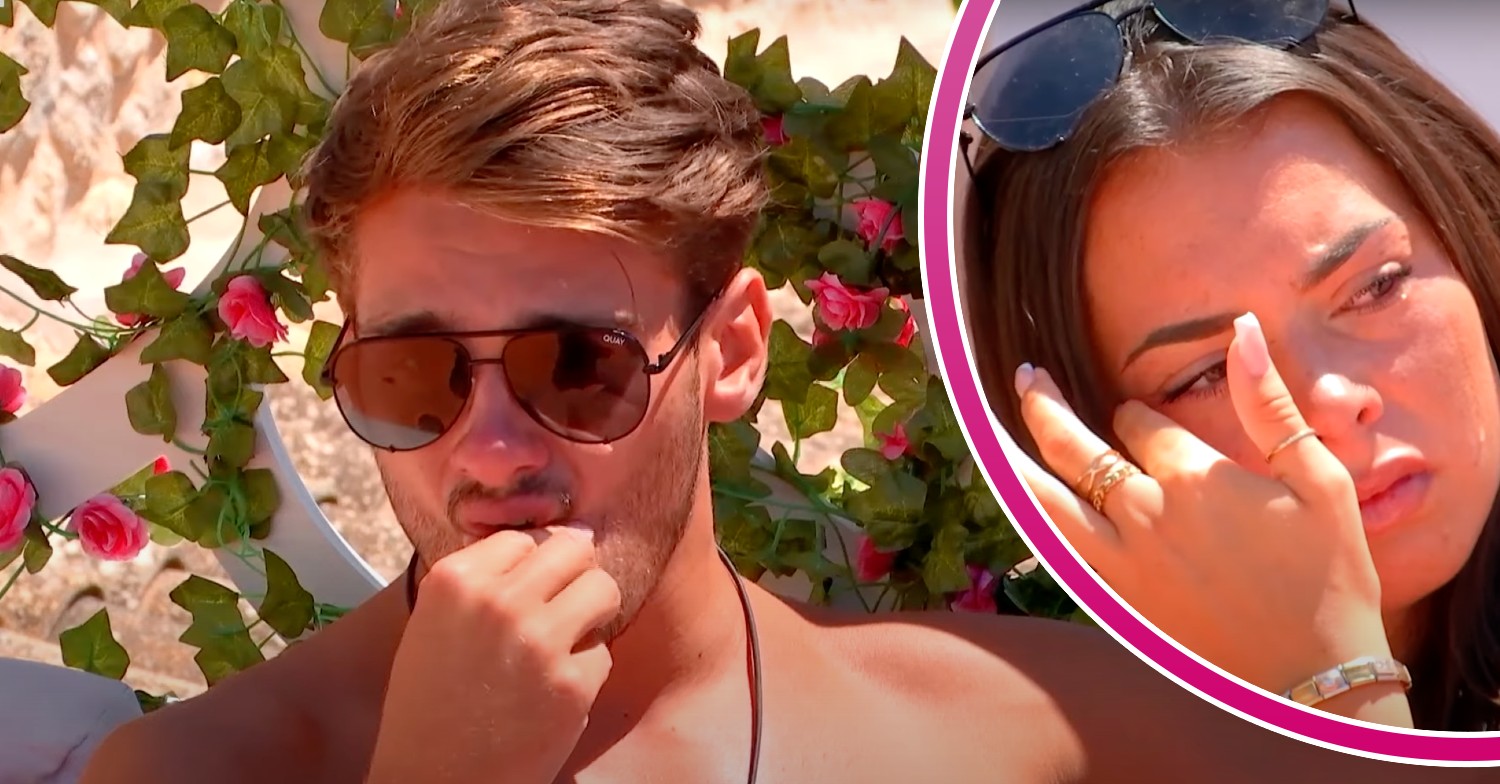 Jacques and Paige crying on Love Island