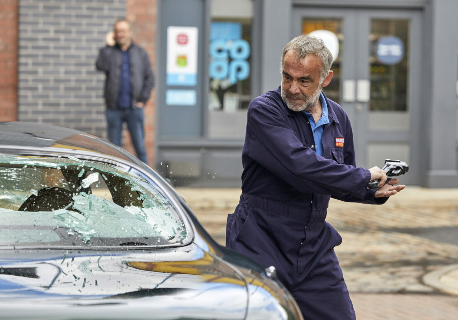 Coronation Street Kevin smashes up Stephen's car in anger