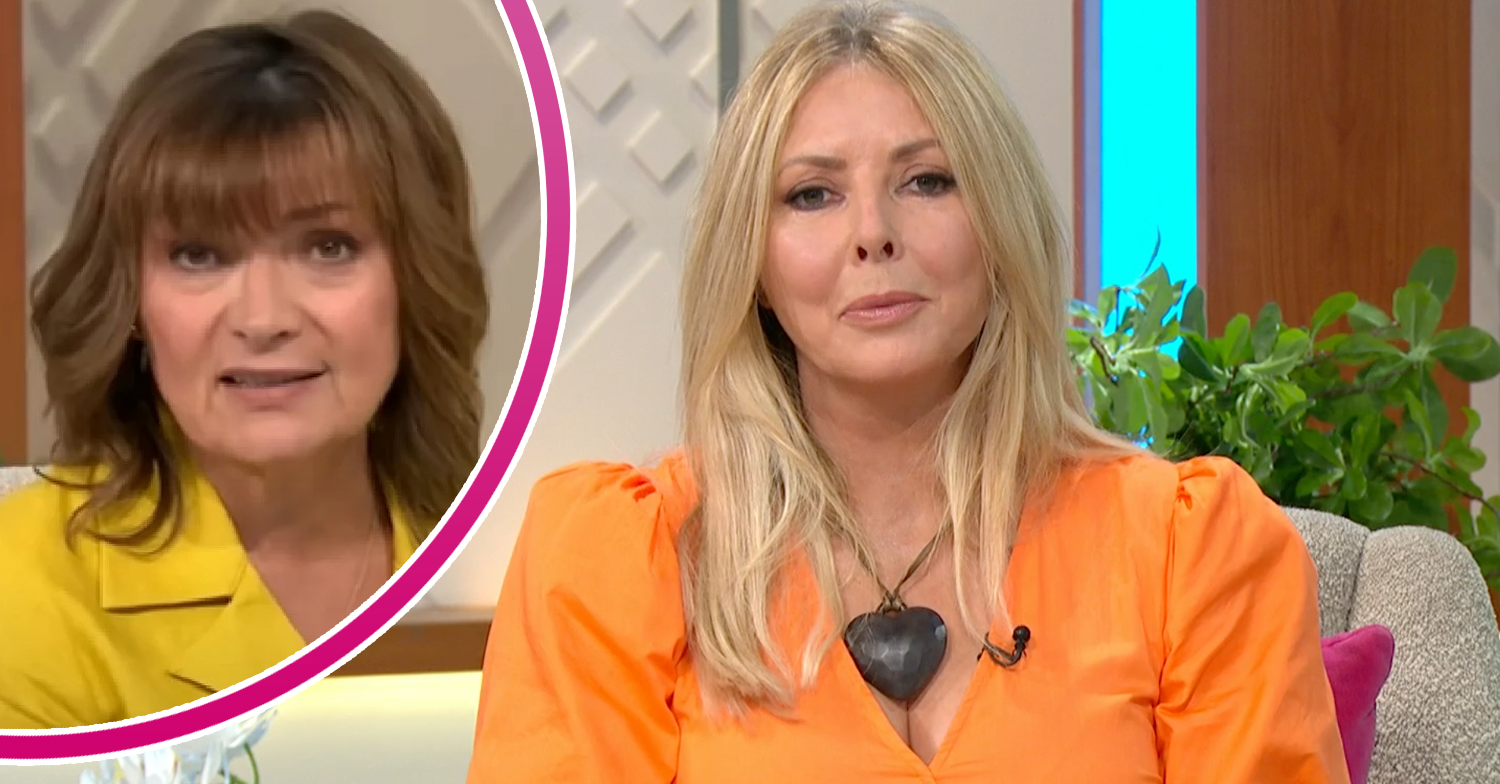 Carol Vorderman presenting Lorraine and Lorraine inset
