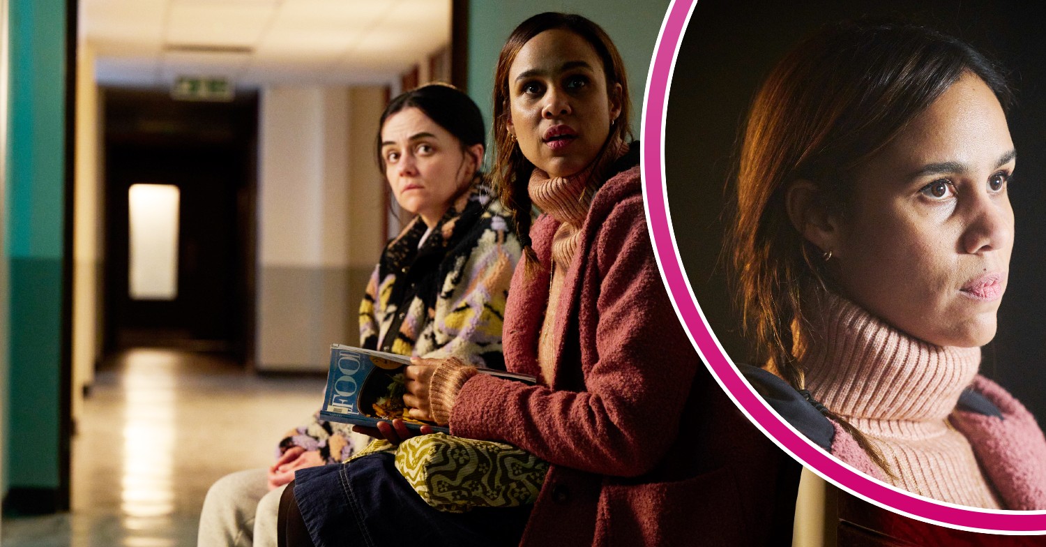 Hayley Squires and Zawe Ashton look anxious in Maryland