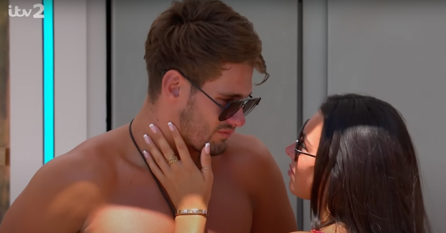 Paige and Jacques speaking on Love Island