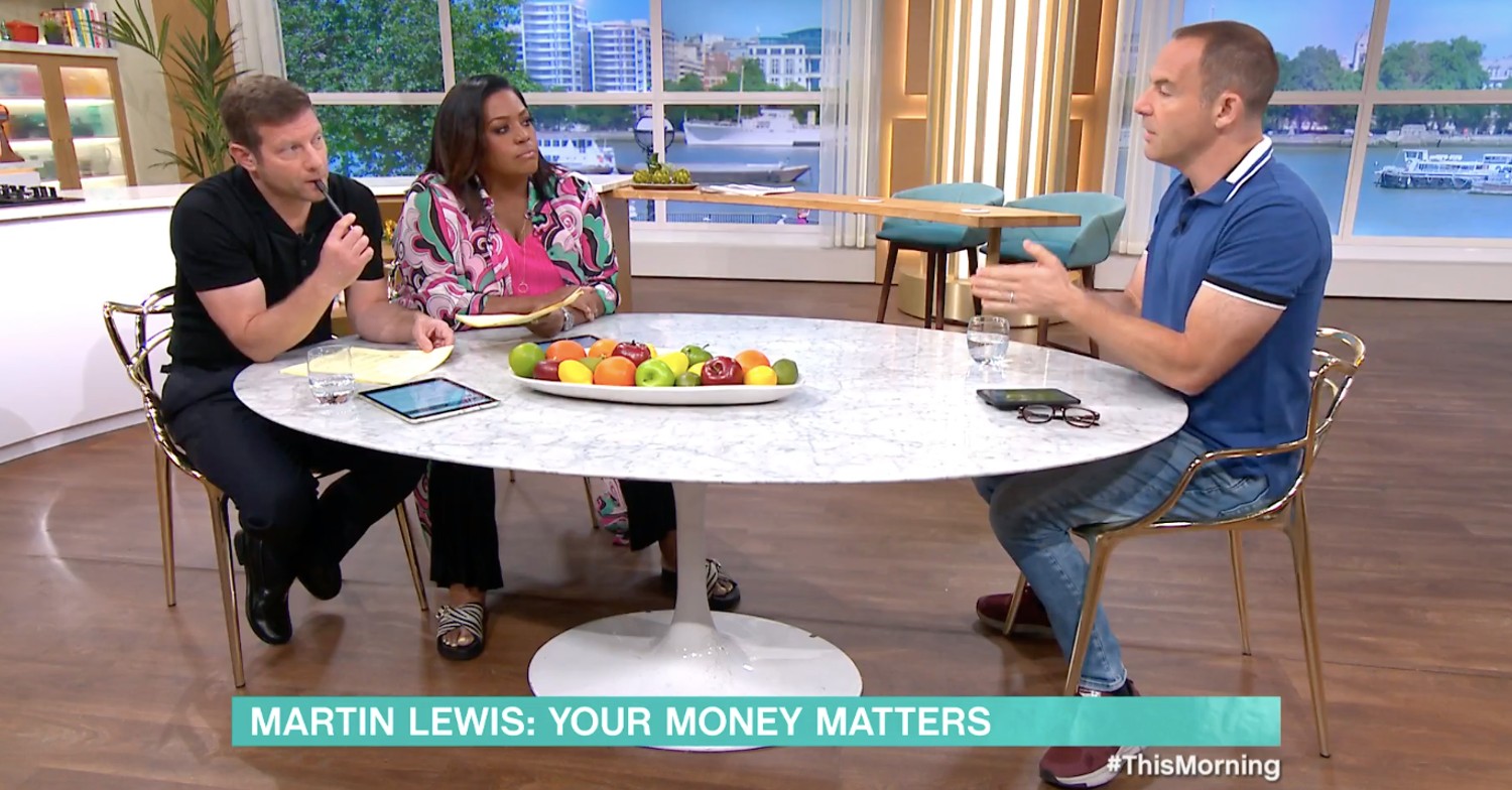 Martin Lewis speaks to Dermot O'Leary and Alison Hammond on This Morning