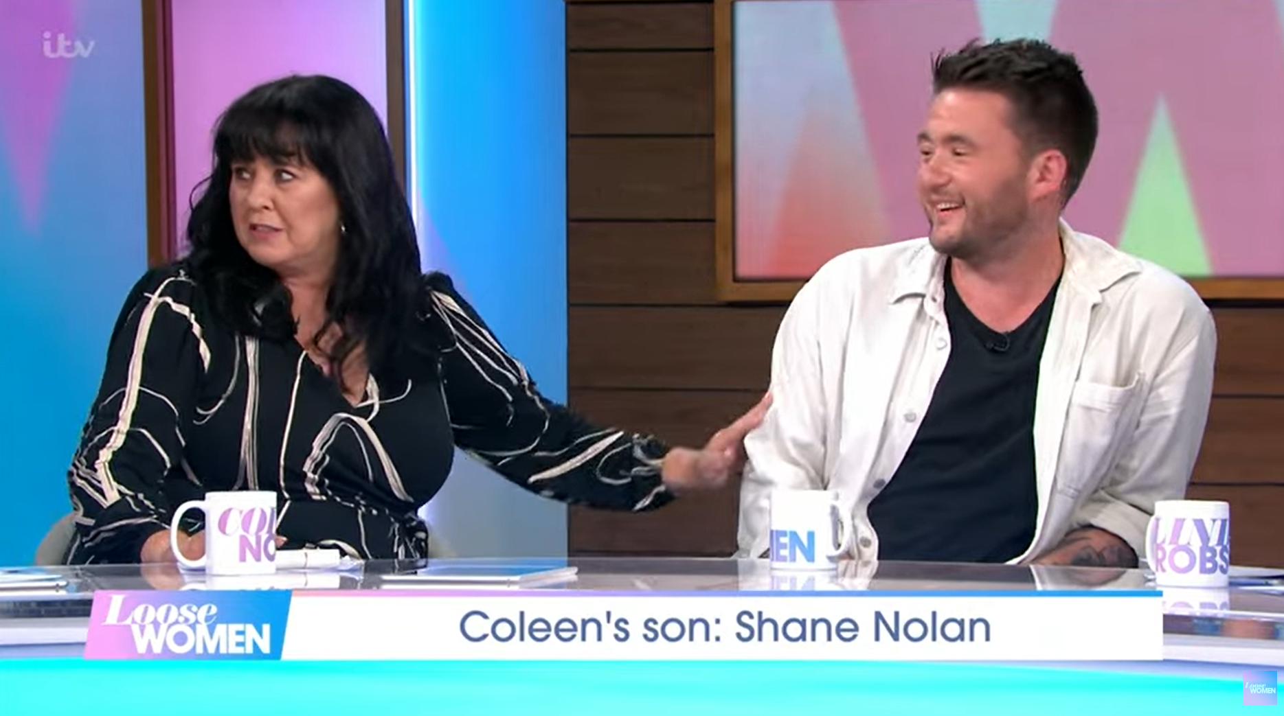 Coleen Nolan and her son, Shane Nolan, on Loose Women