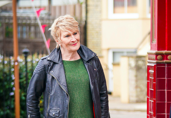 Shirley Carter looks very pleased with herself