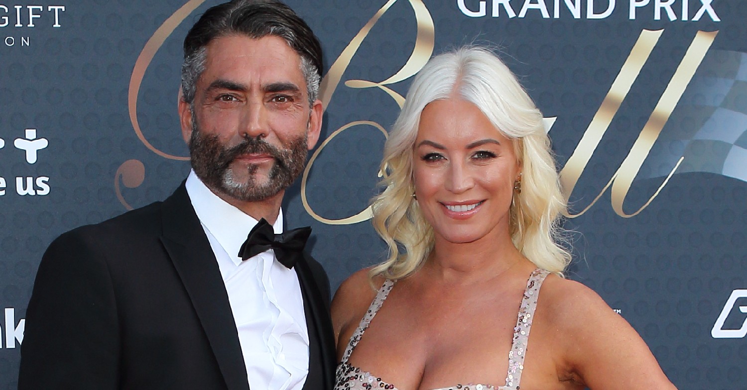Denise Van Outen and new boyfriend Jimmy smiling
