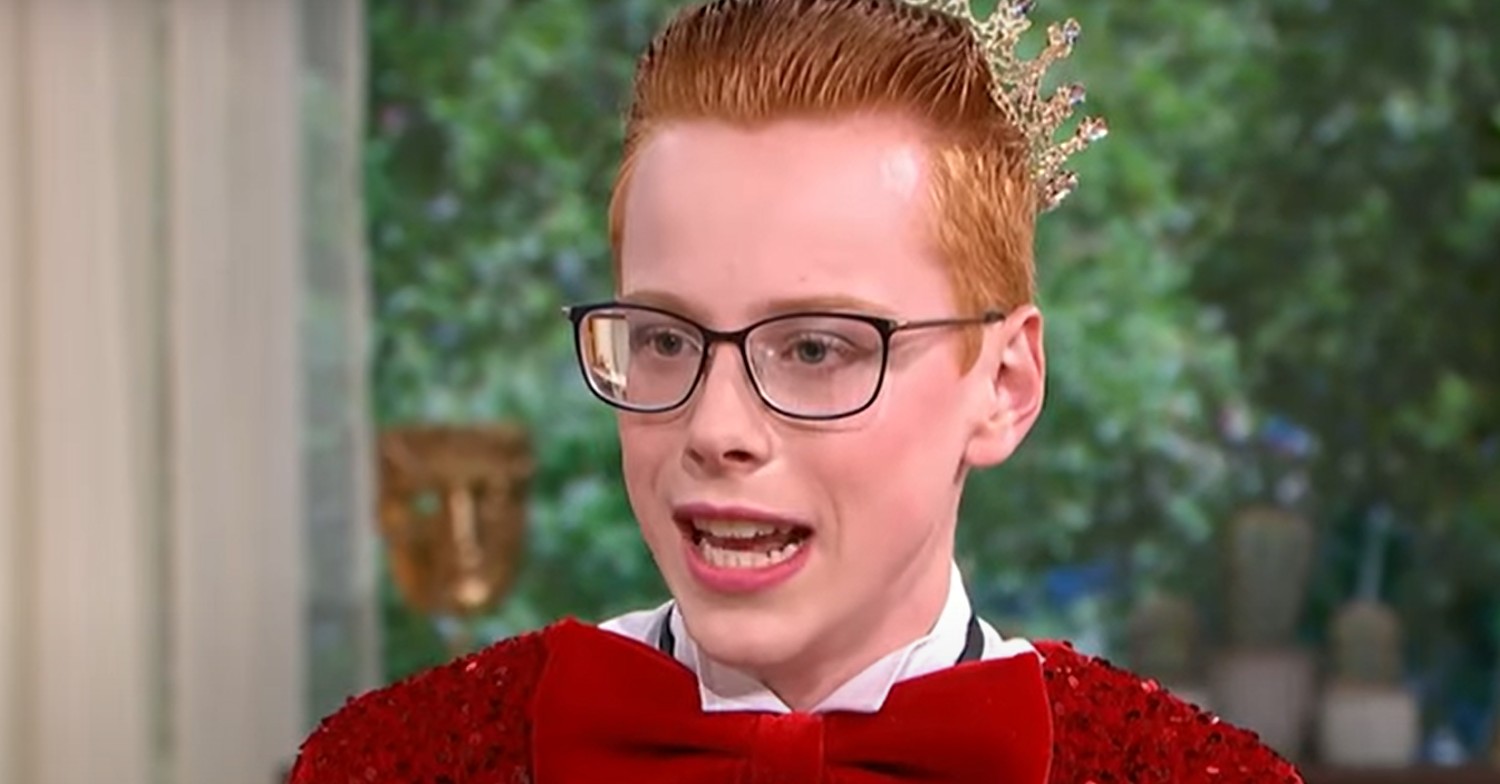 Korbin on This Morning today after going viral