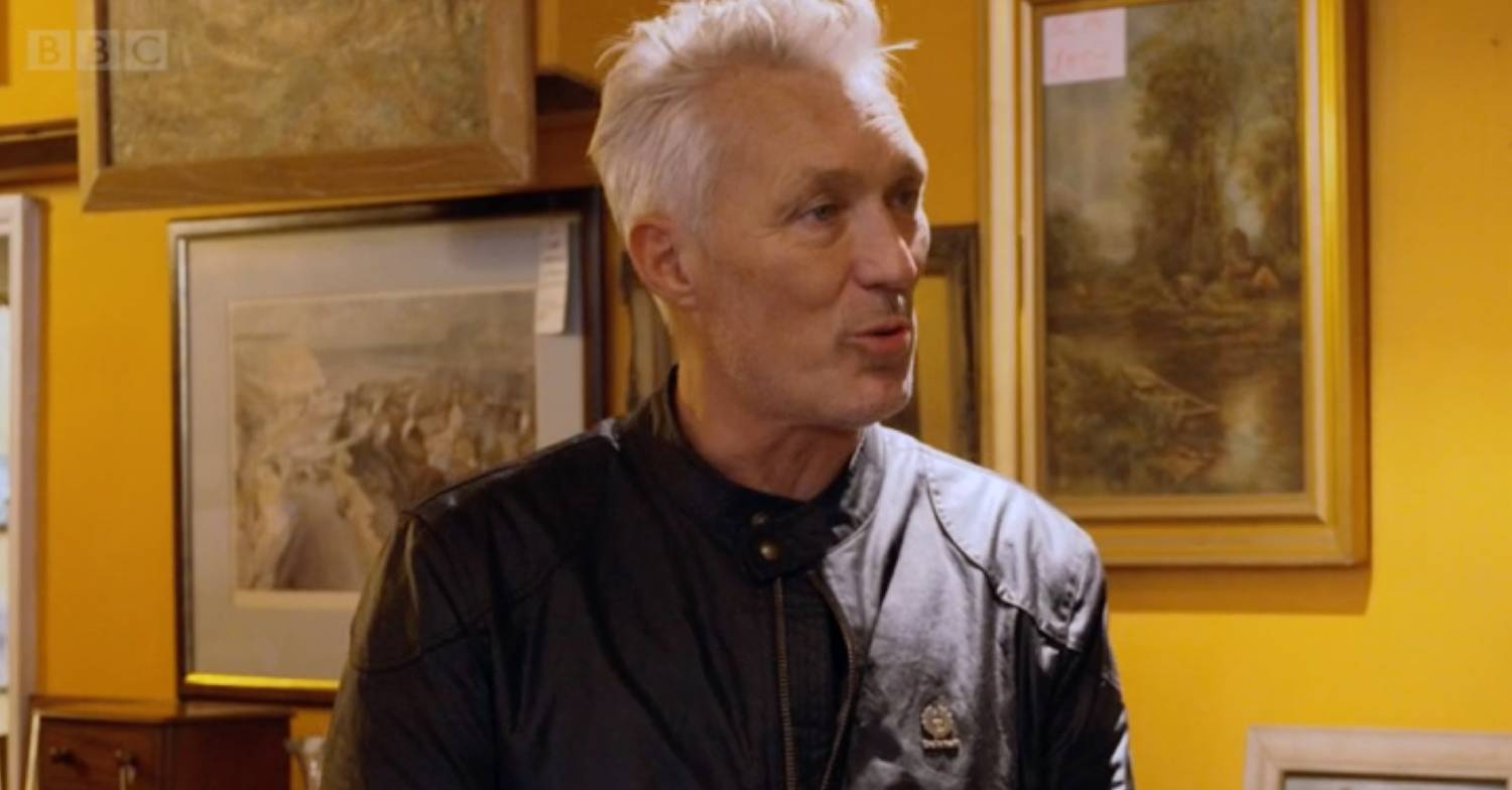 Martin Kemp has serious look on his face