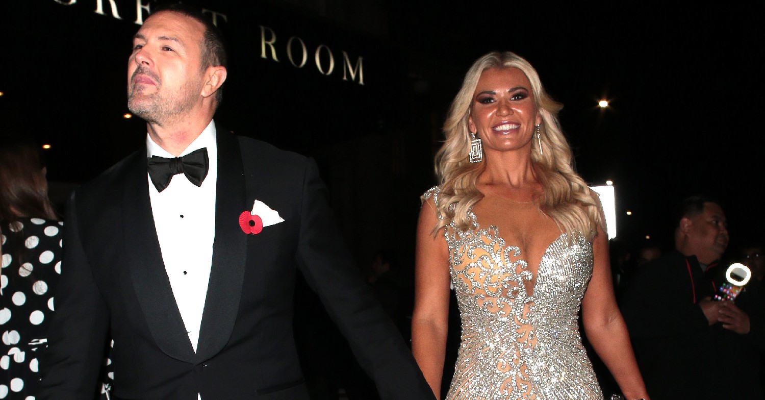 Christine McGuinness and Paddy smiling on night out