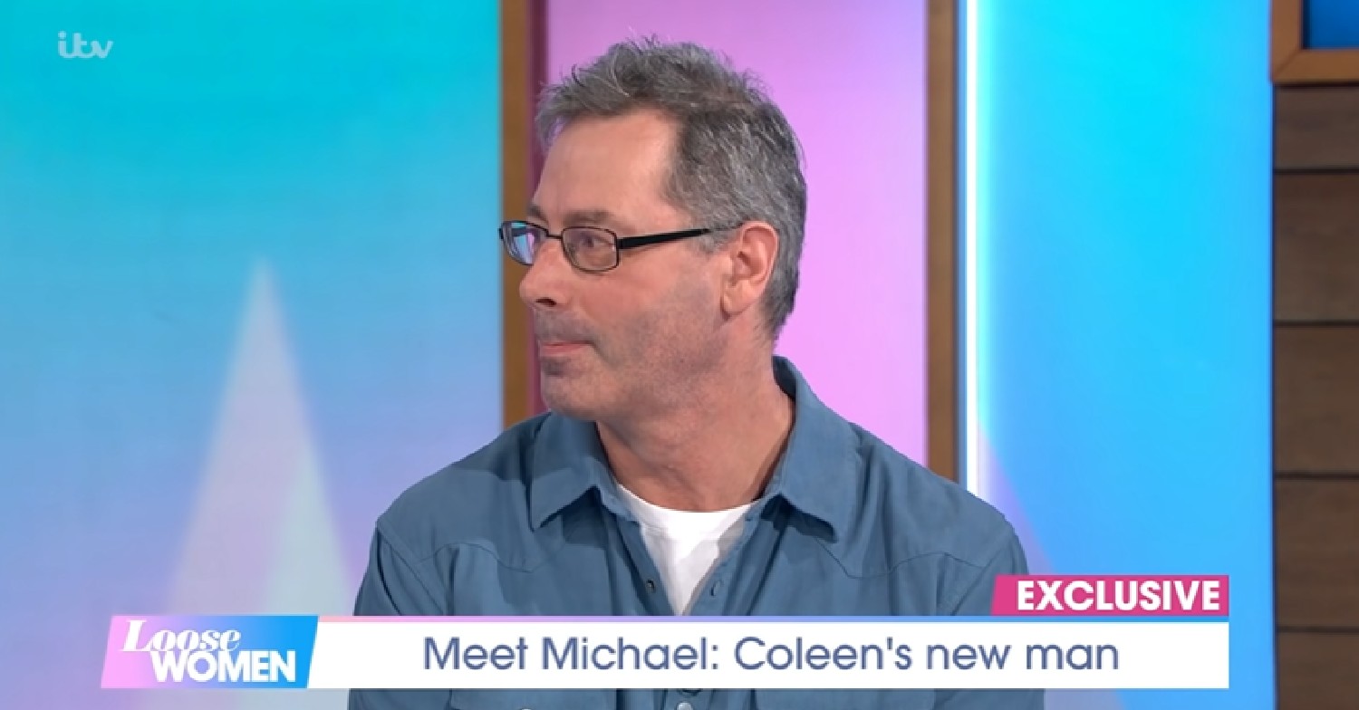 Coleen Nolan boyfriend Michael turning to the side on Loose Women
