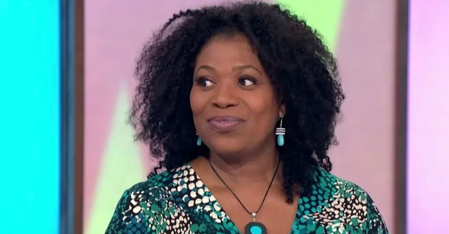 Brenda Edwards smiling on Loose Women