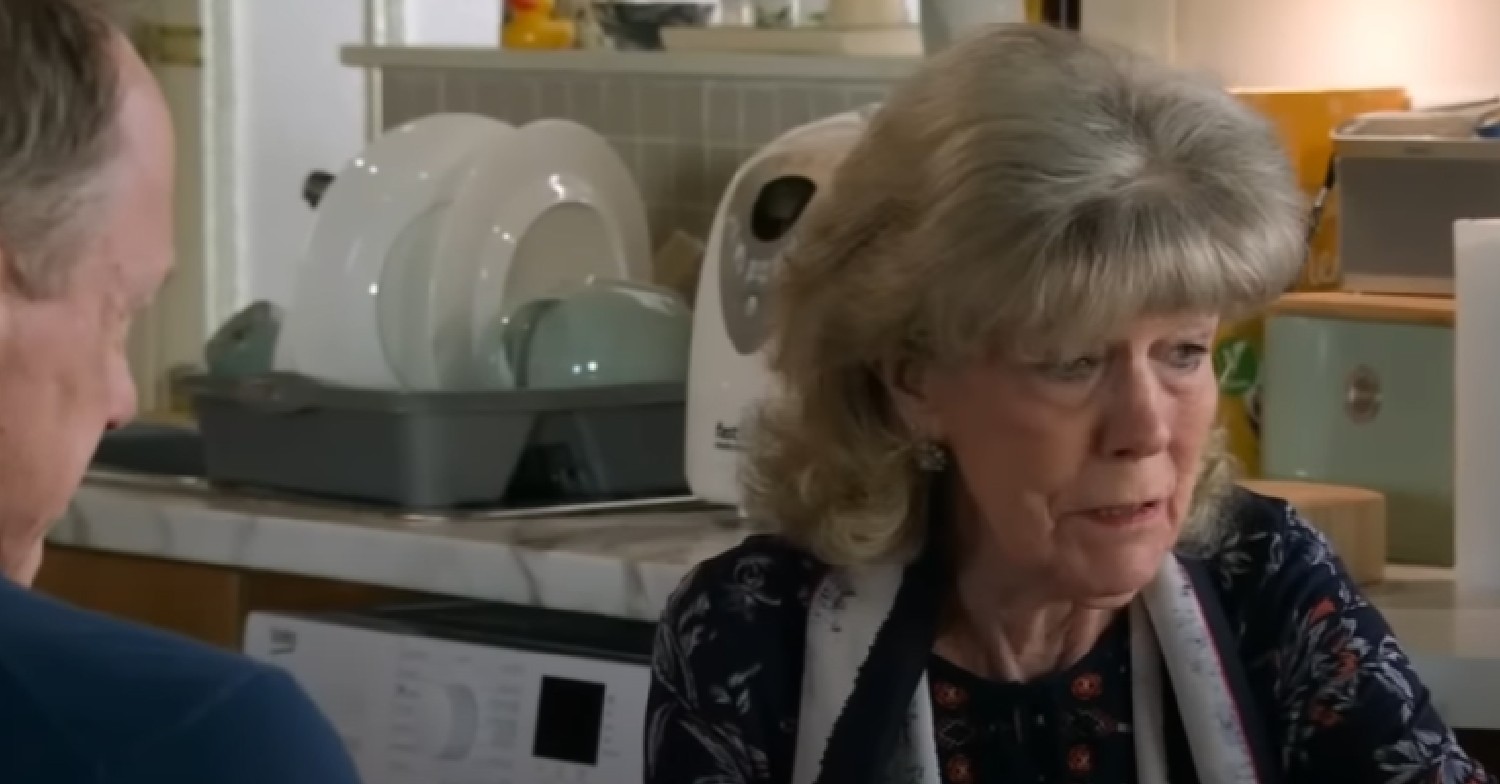 Audrey looking down on Coronation Street