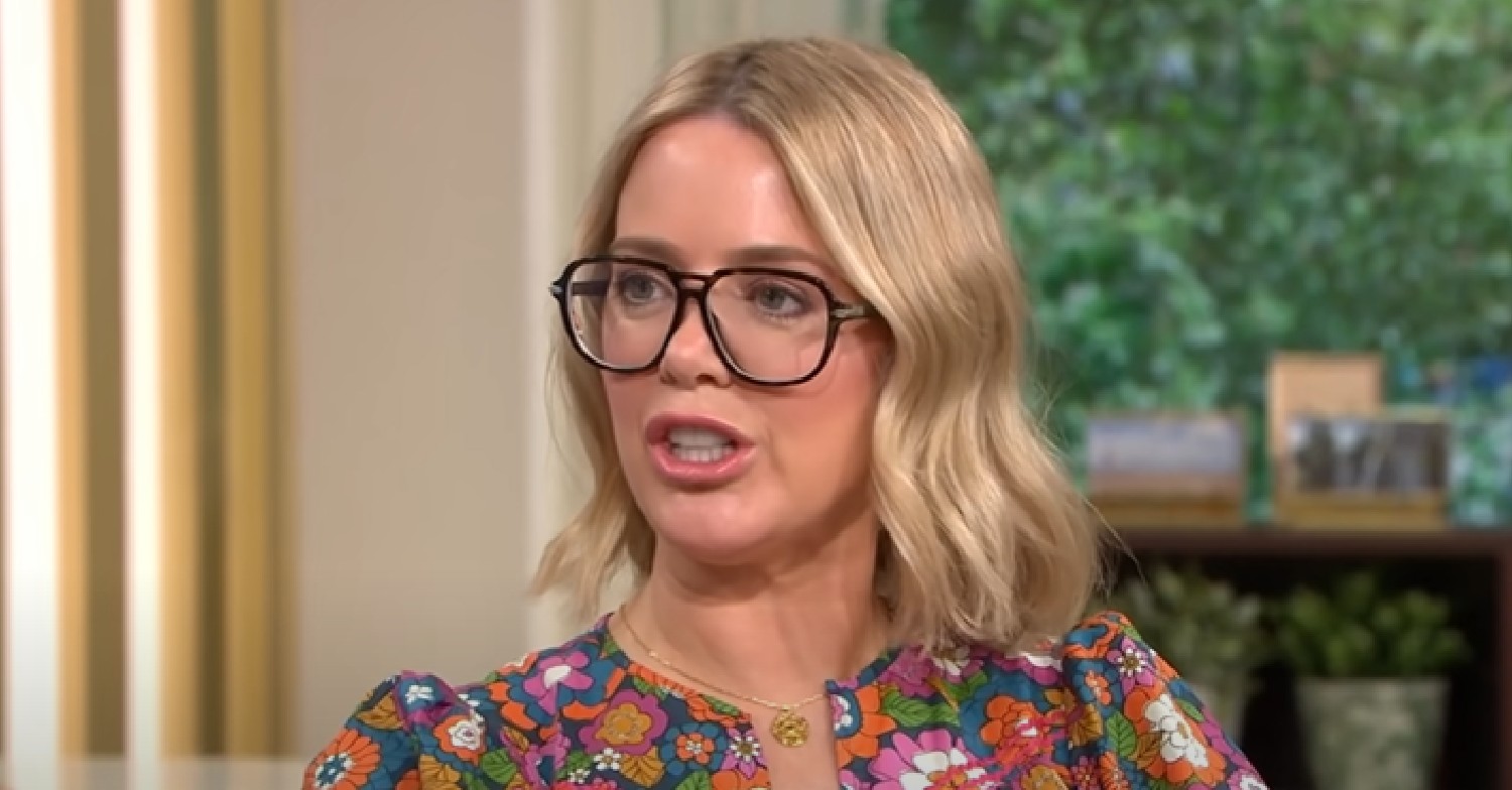 Sally Carman with glasses on during This Morning interview