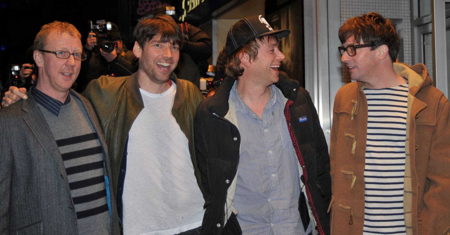 Alex James, Sunday Brunch guest, alongside Blur band mates Dave Rowntree, Damon Albarn and Graham Coxon
