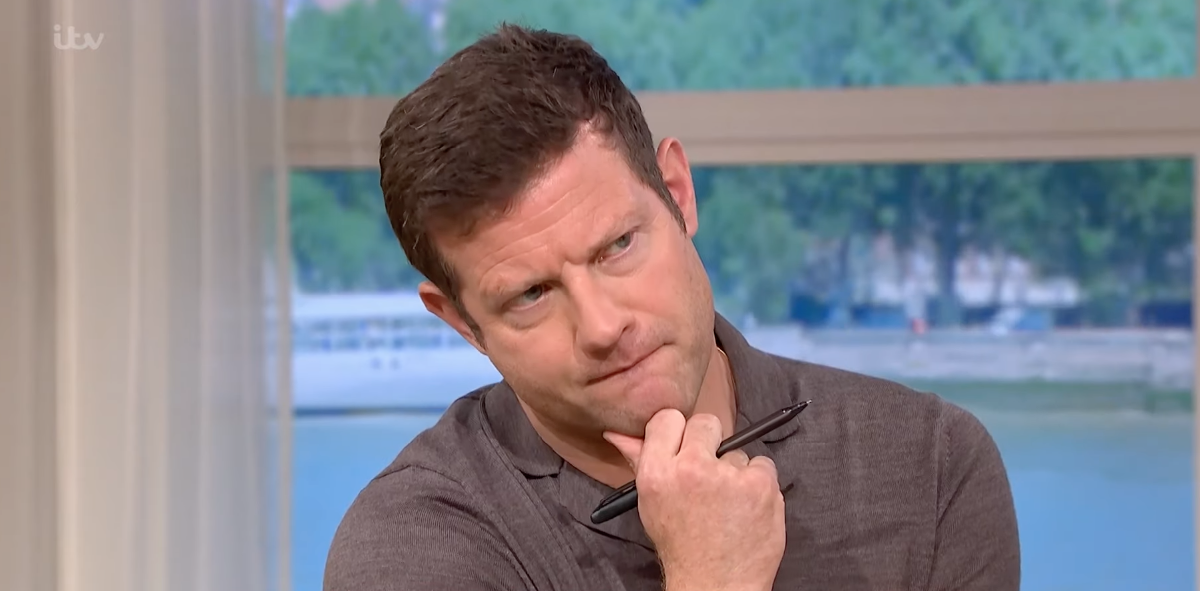 Dermot looking pensive on This Morning
