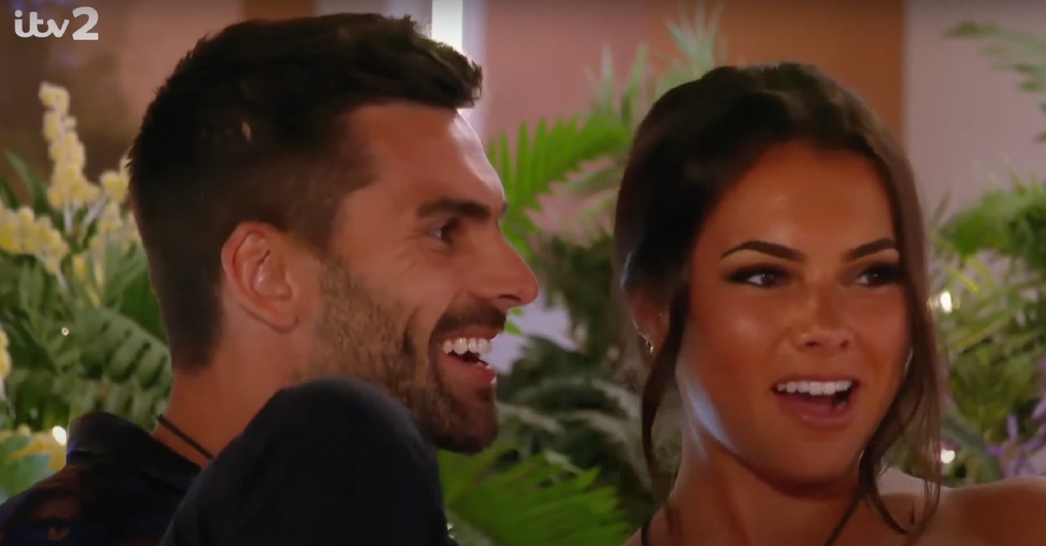 Adam and Paige on Love Island 2022