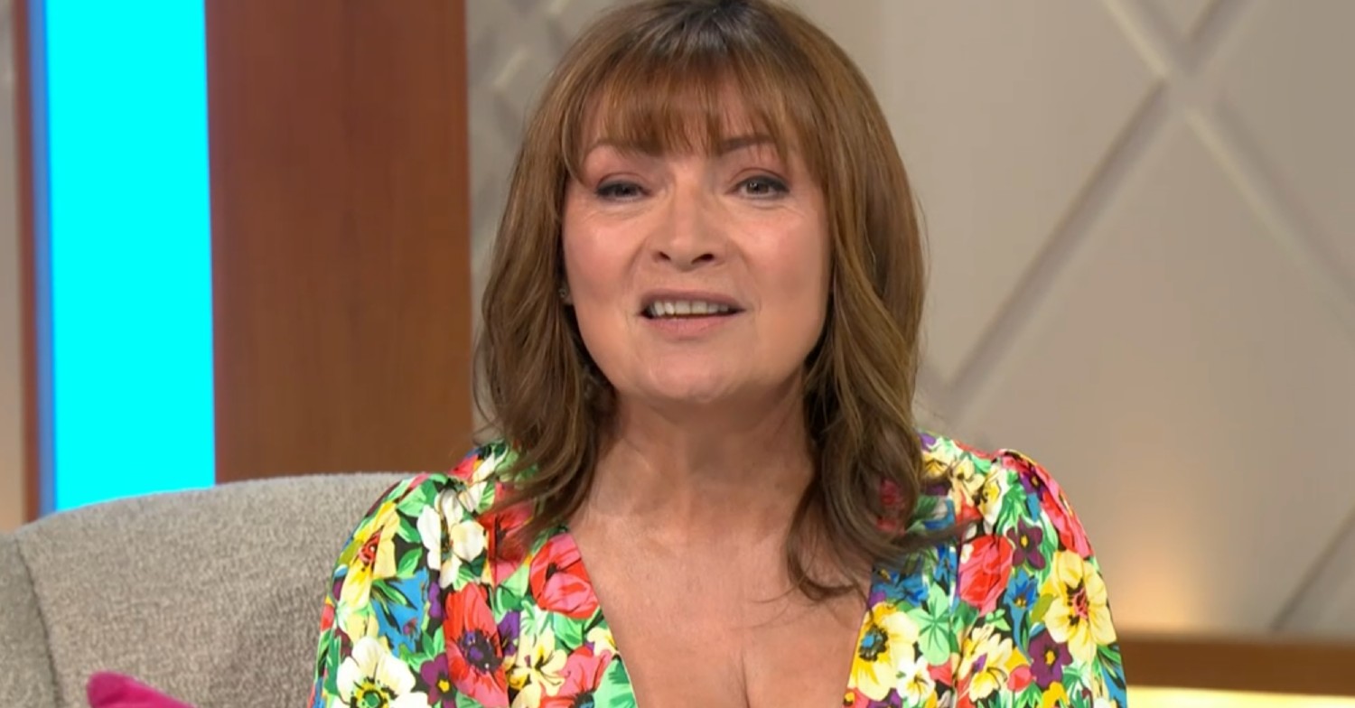 Lorraine Kelly presenting her ITV show wearing a summer dress