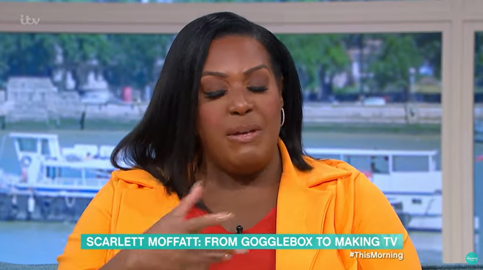 Alison Hammond wearing orange on This Morning today