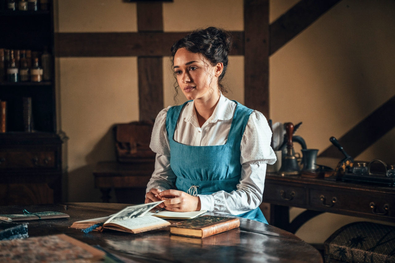 Rose Williams as Governess Charlotte Haywood in Series 2 of Sanditon