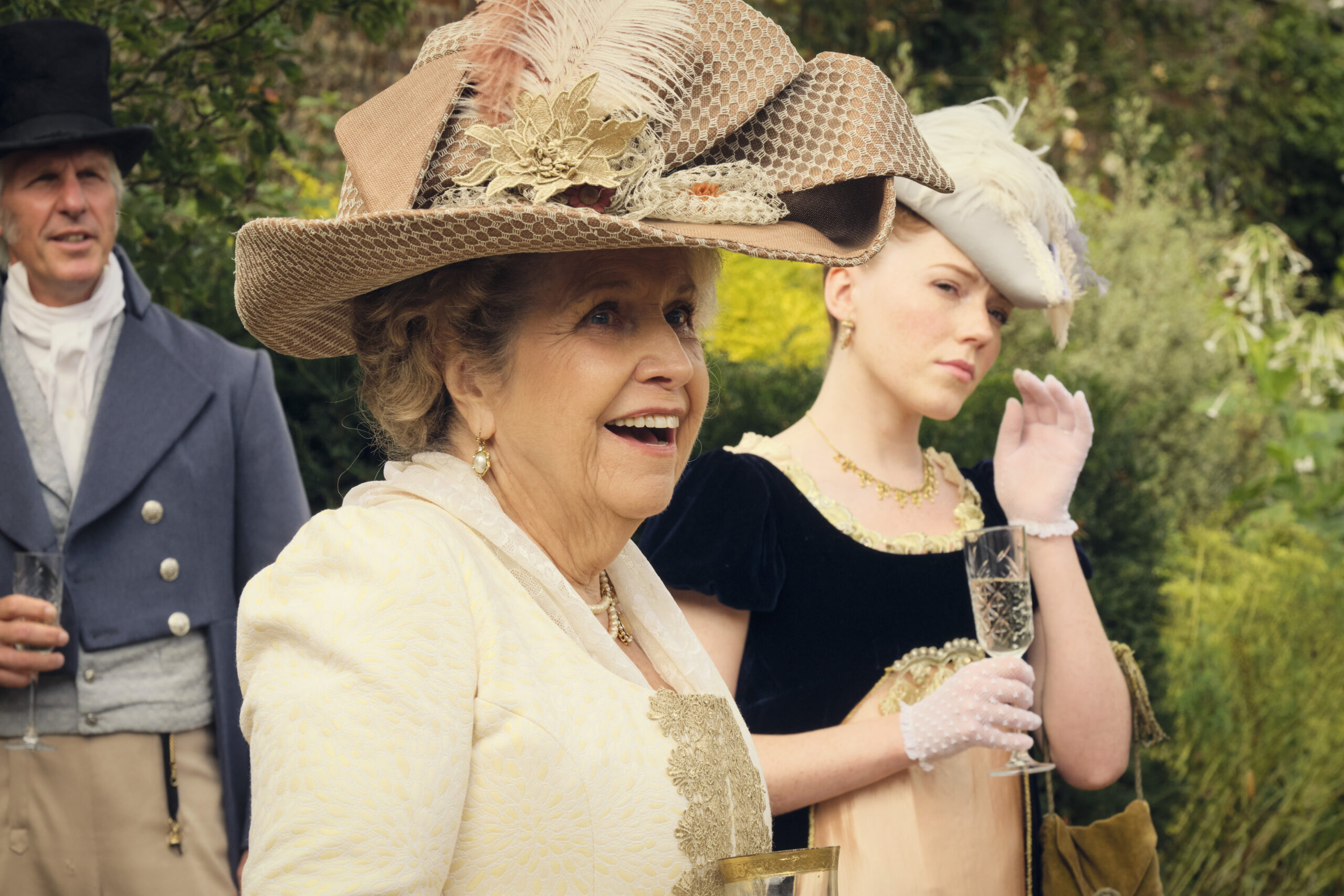 ASanditon S2_Ep4. Picture shows: Lady Denham (ANNE REID) and Esther Denham (CHARLOTTE SPENCER). Photographer: Joss Barrattnne R