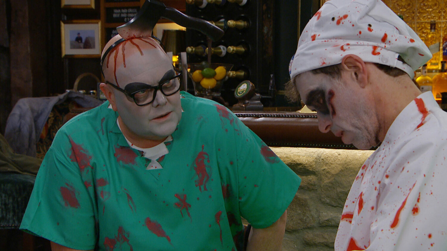 Paddy and Marlon in costume