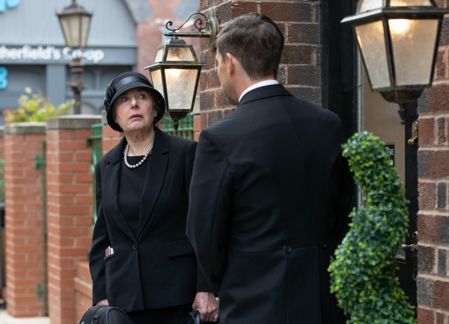 Todd and Mrs Pugh in Coronation Street