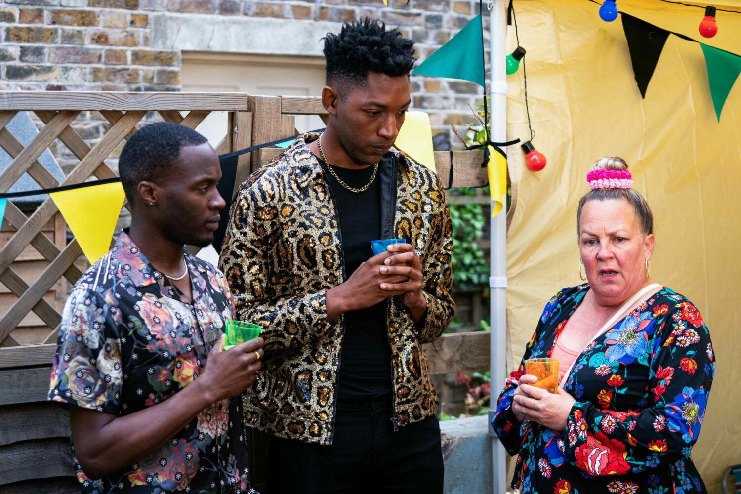 EastEnders Felix and Finlay explain to shocked Karen they've lost her money