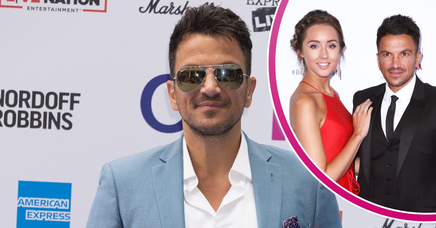 Peter Andre smiling with his wife Emily