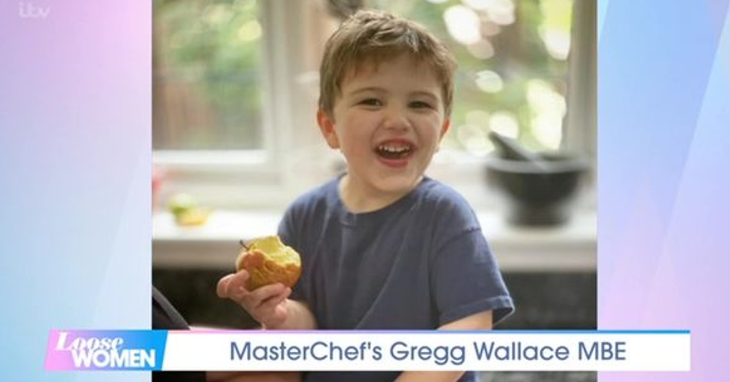 A photo of Gregg Wallace's son shown on Loose Women