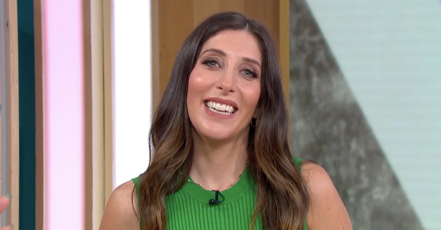 Sarah Jossel smiling on This Morning today