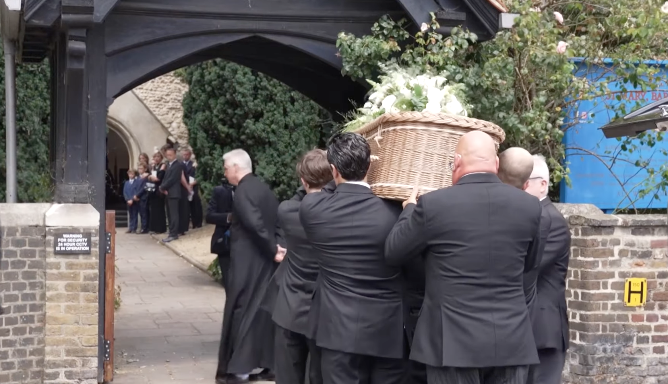 Dame Deborah James' coffin at her funeral