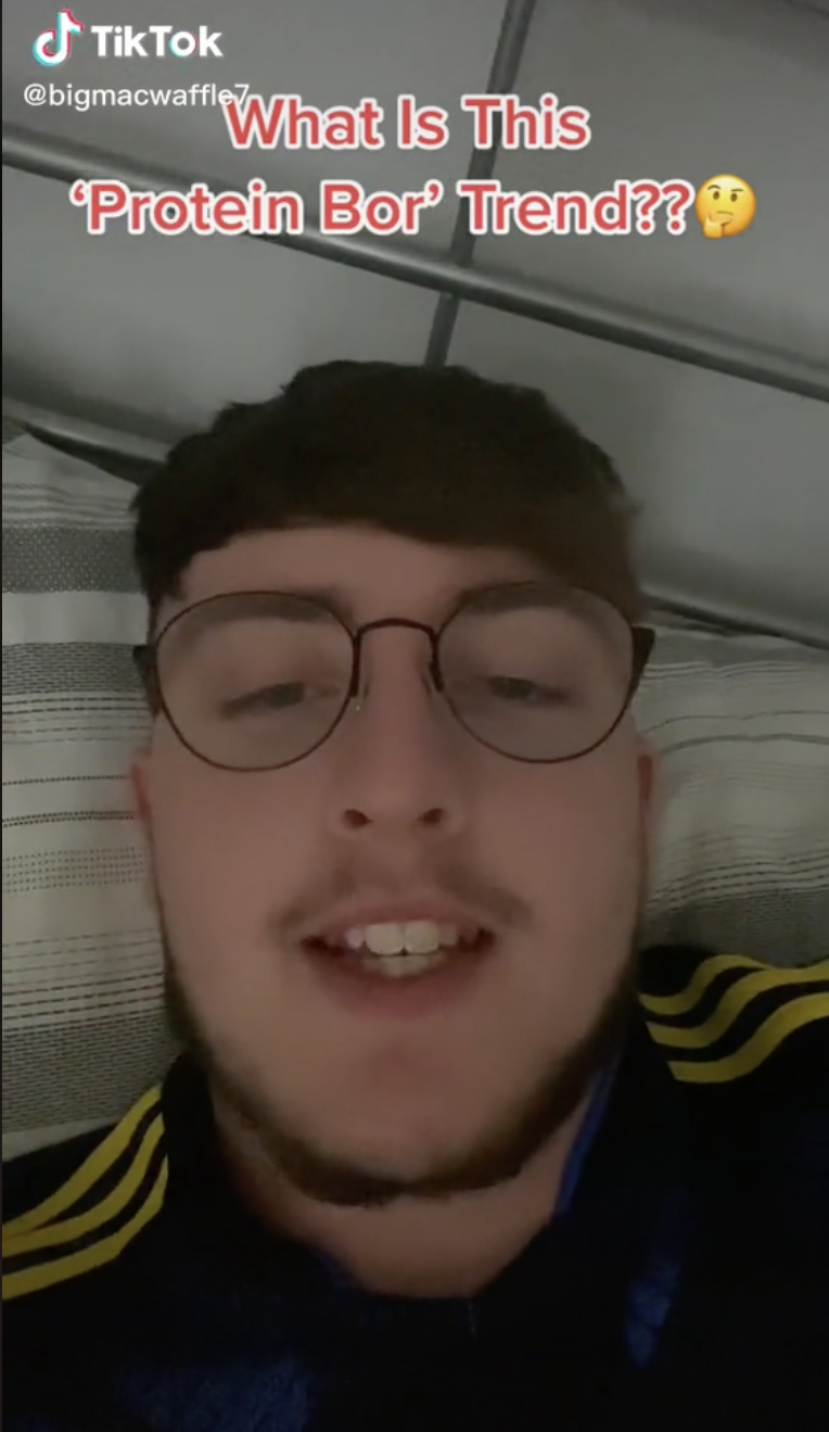 A boy with glasses on TikTok