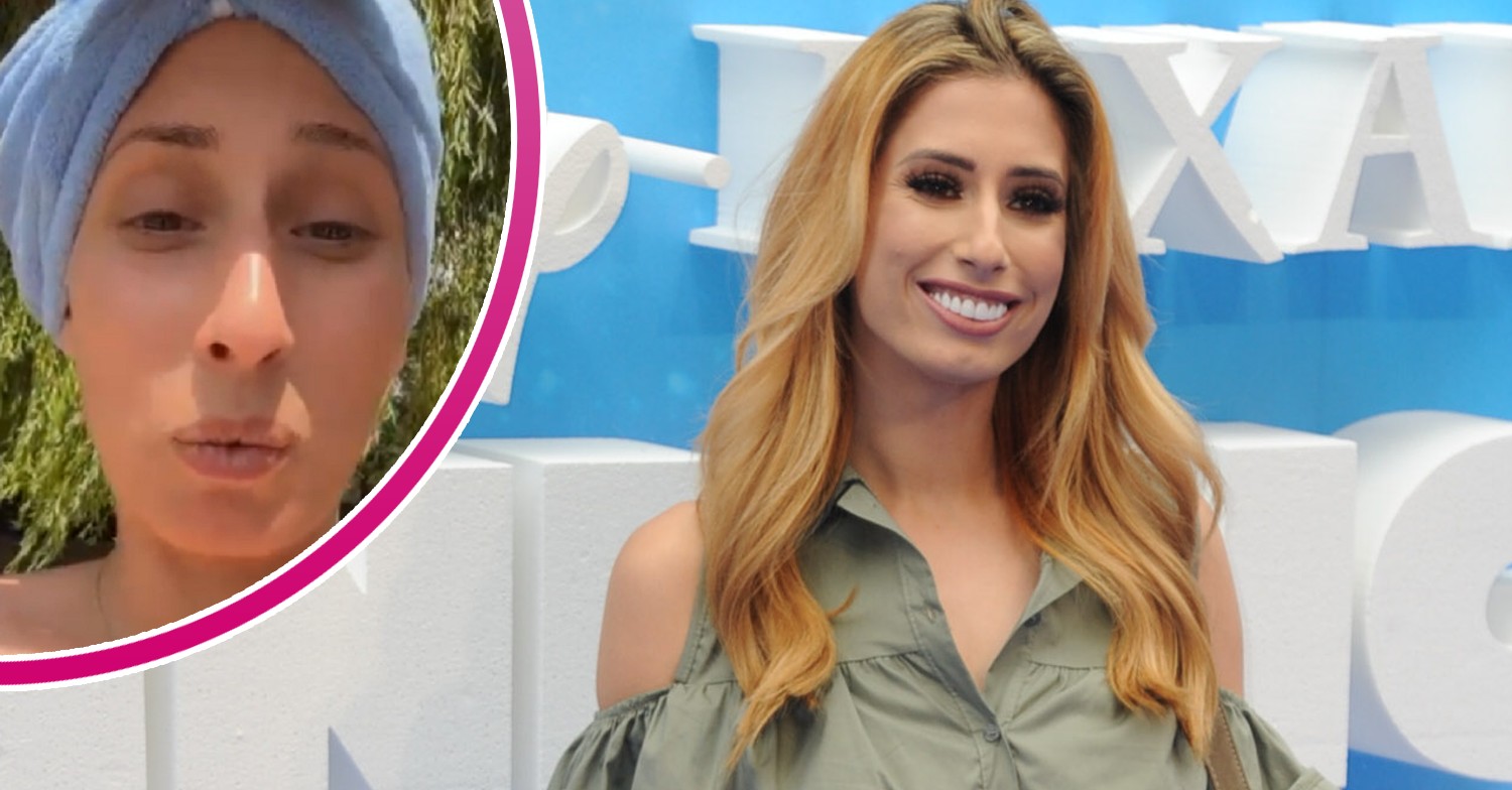 Stacey Solomon smiling at the premiere of Finding Dory