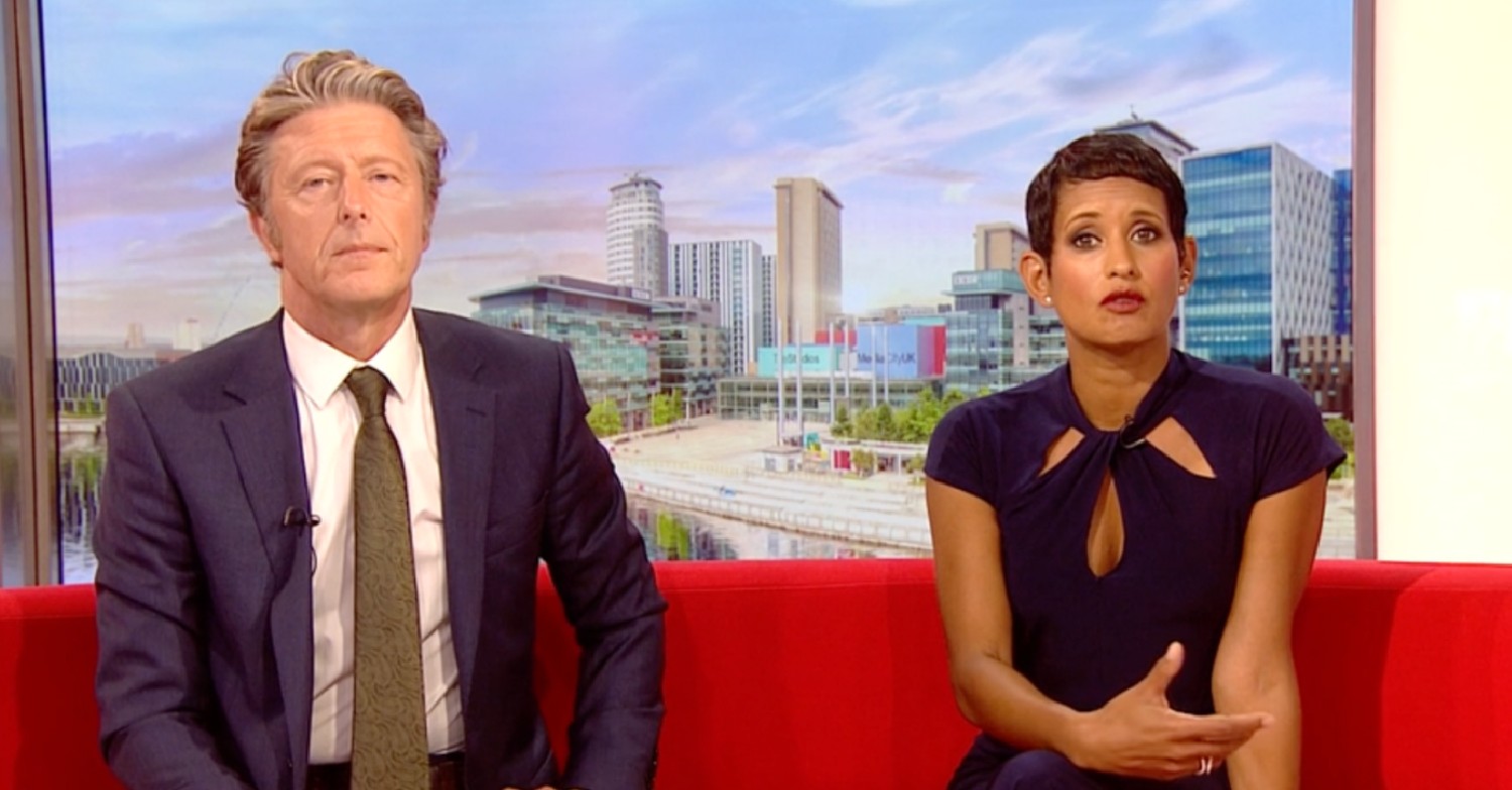 Charlie Stayt and Naga Munchetty on BBC Breakfast today