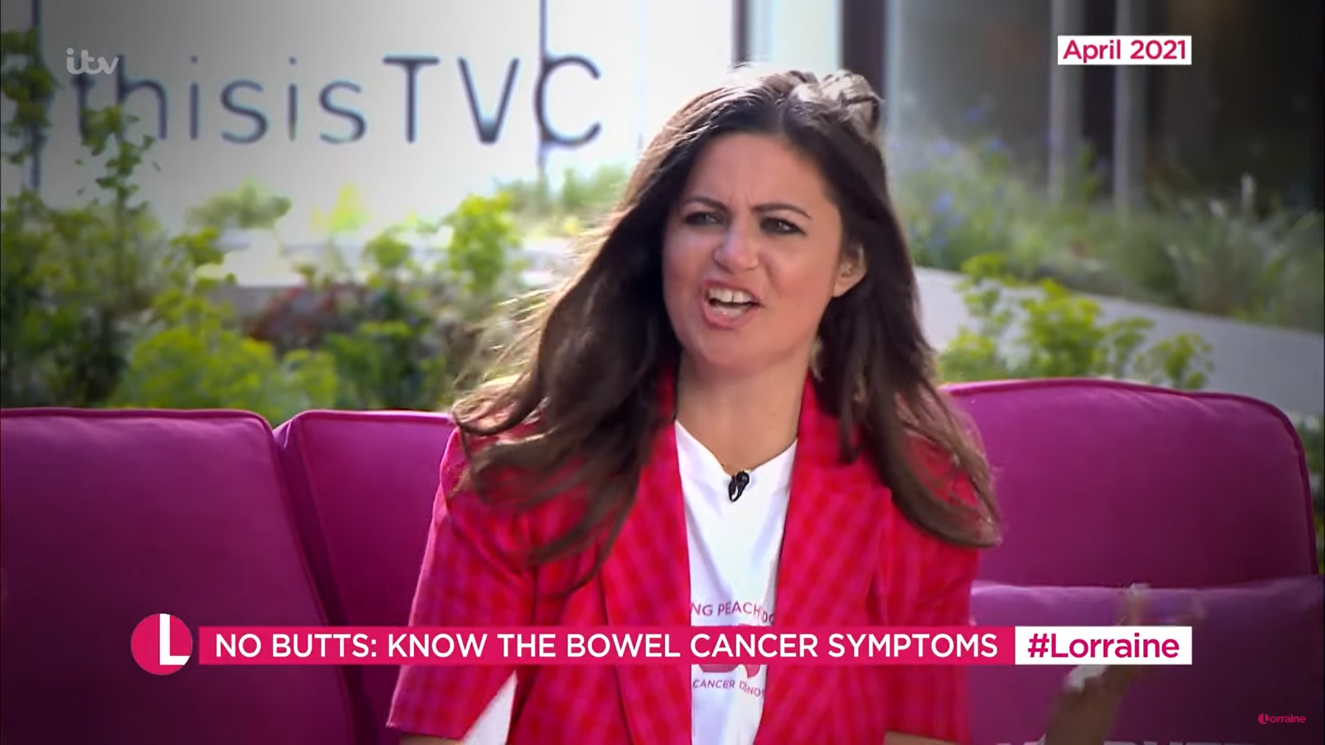 Deborah James appeared in a clip on Lorraine today