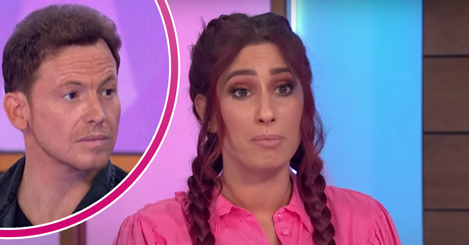 Split image of Joe Swash and Stacey Solomon