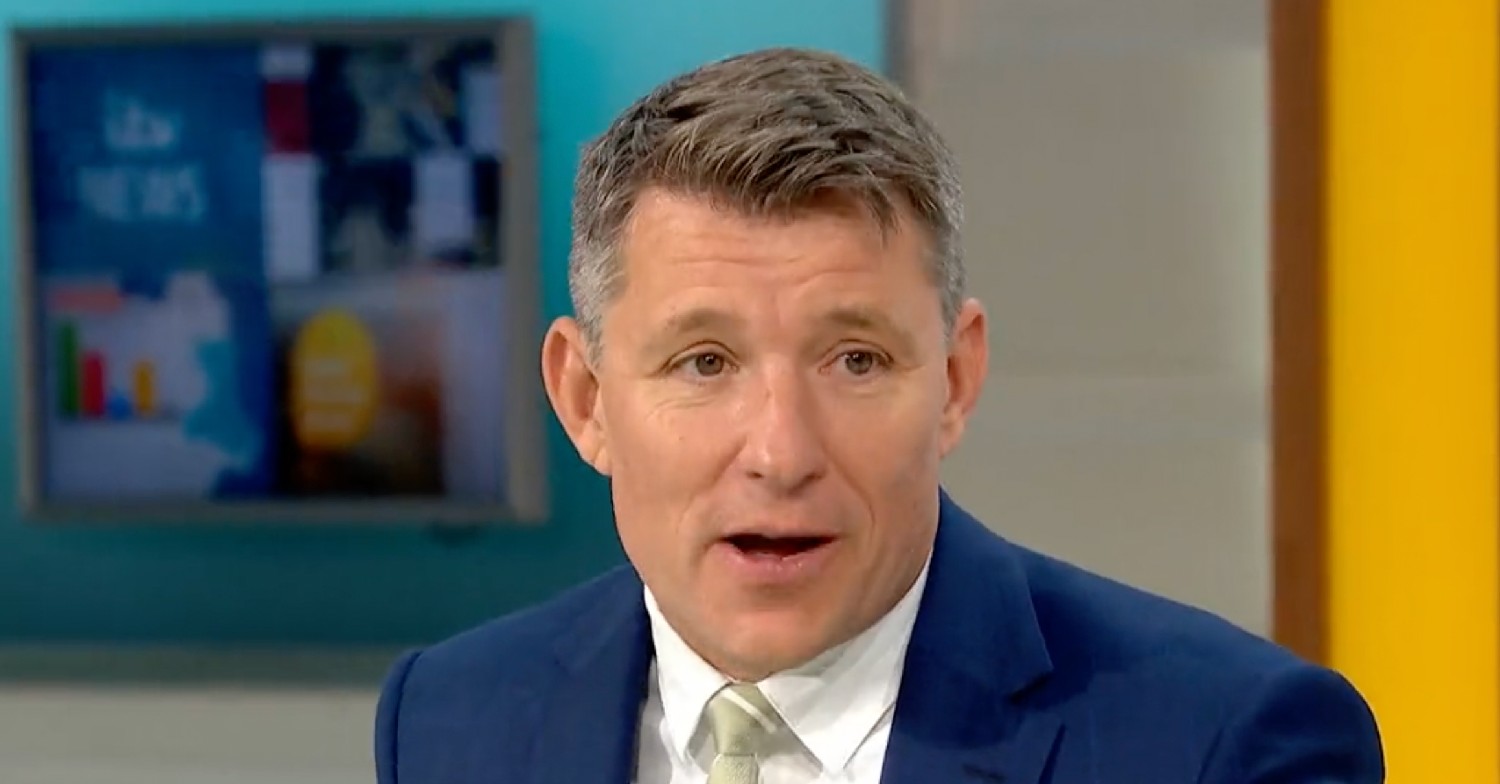 Ben Shephard mid conversation on GMB today