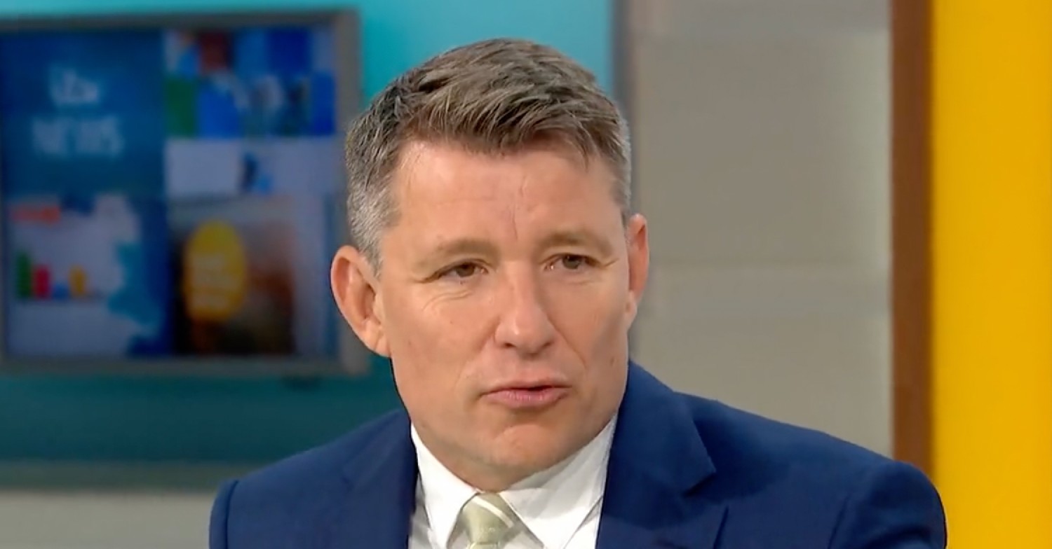 Ben Shephard mid conversation on GMB today